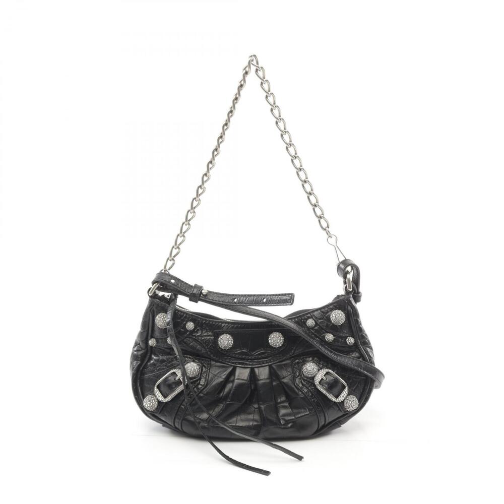 Balenciaga LE CAGOLE handbag black leather